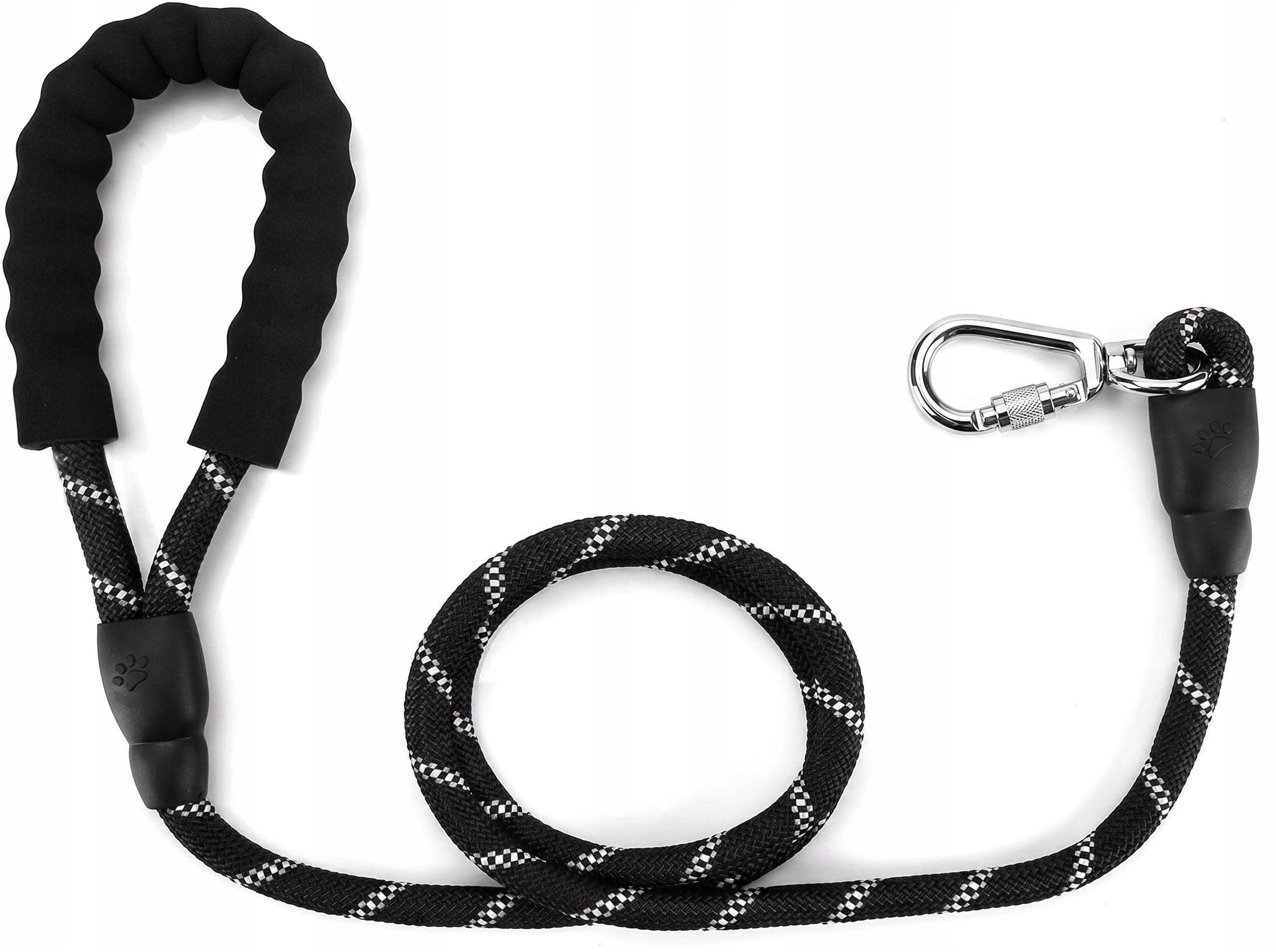 STRONG LEASH FOR LARGE DOG WITH REFLECTORS DURABLE BLACK LONG 300 cm Manufacturer code 5905523061550