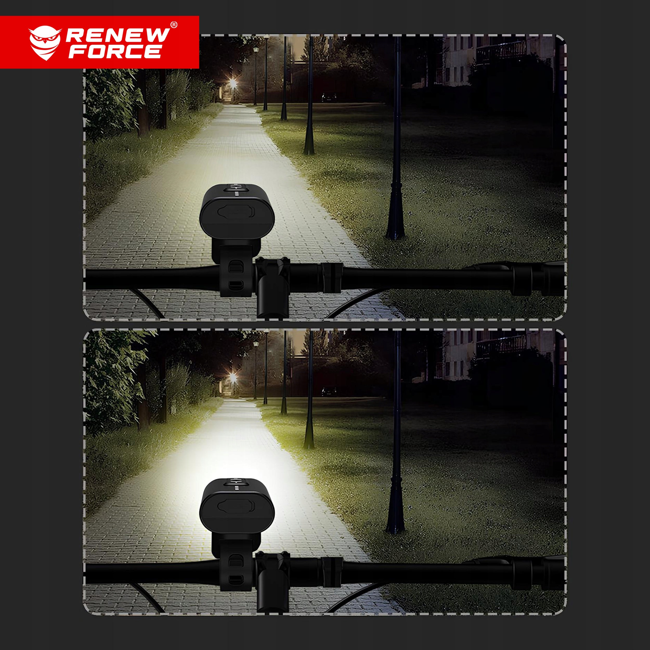 STRONG LED BIKE LIGHT ACU USB BIKE LIGHTS FRONT + REAR 13 MODES Kind set