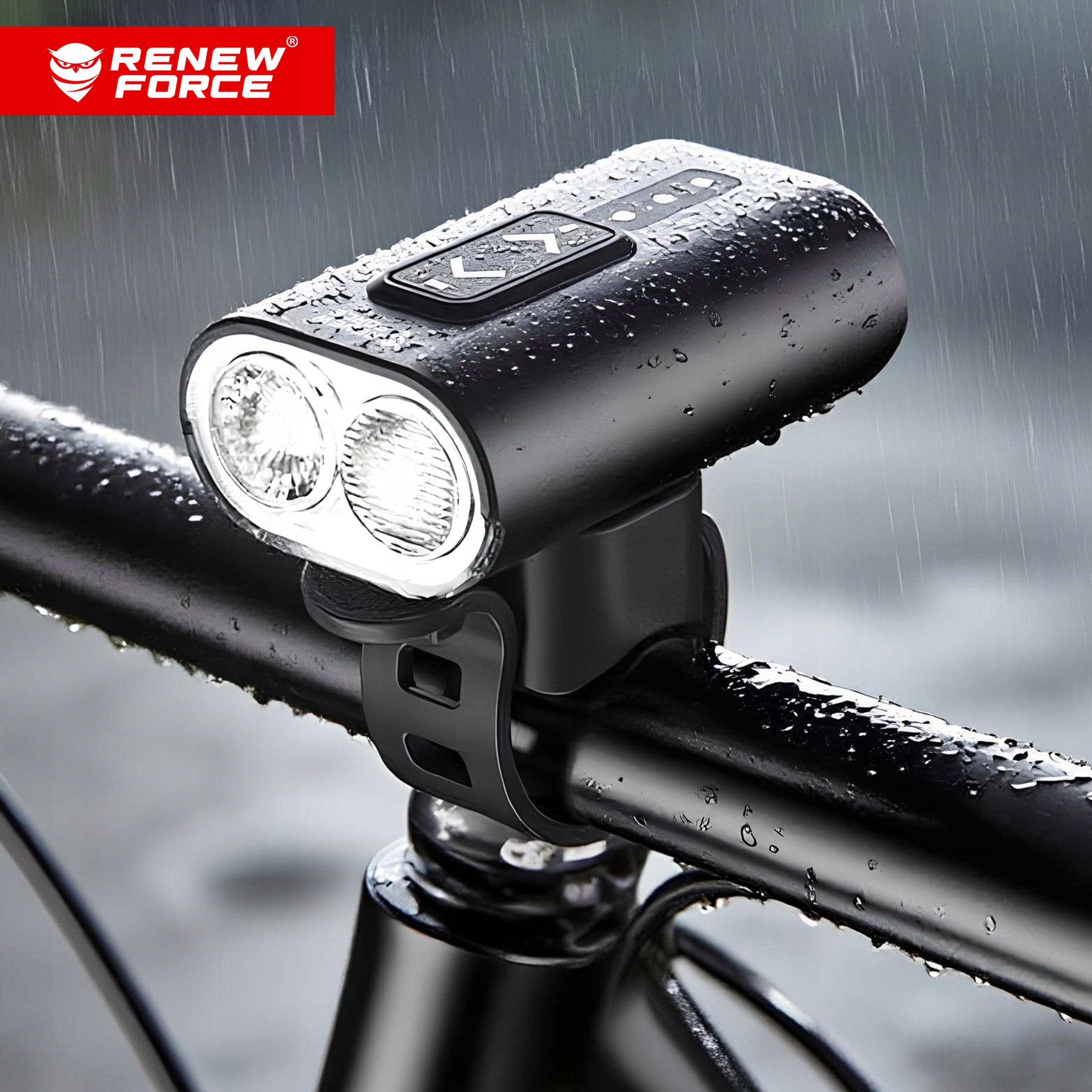 STRONG LED BIKE LIGHT ACU USB BIKE LIGHTS FRONT + REAR 13 MODES Model ZESTAW LAMPKA ROWEROWA PRZEDNIA ULTRA WHITE DUAL