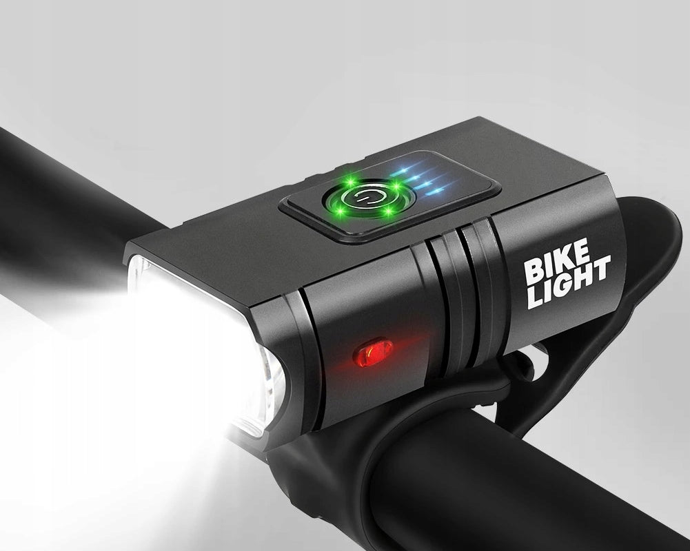 STRONG LED BIKE LIGHT ACU USB LIGHTS FRONT + REAR ALUMINUM Packaging status original
