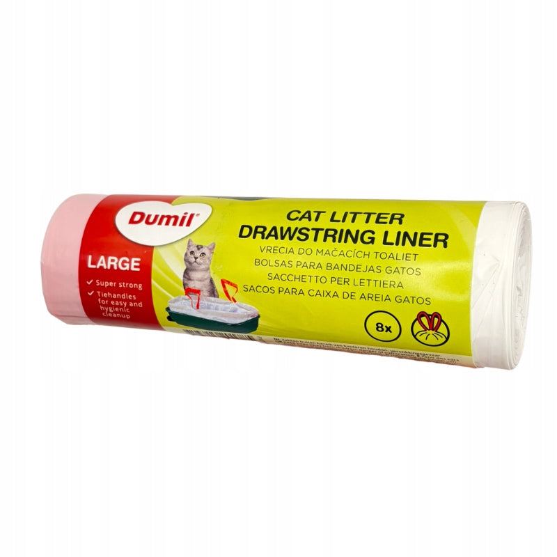 STRONG LITTER BOX BAGS 40PCS WITH TAPE DURABLE FOR CAT BAG XL DUMIL Trade name WORKI DO KUWETY DLA KOTA 40szt