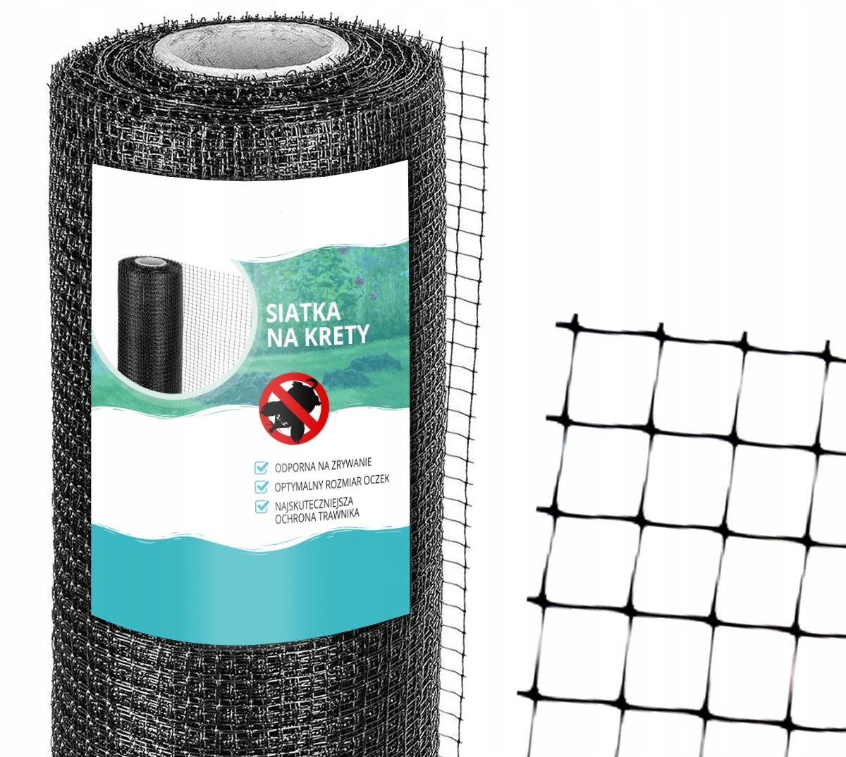 STRONG MOLE NET 1x10m VOLES AGAINST MOLES BLACK LAWN 30g/m2