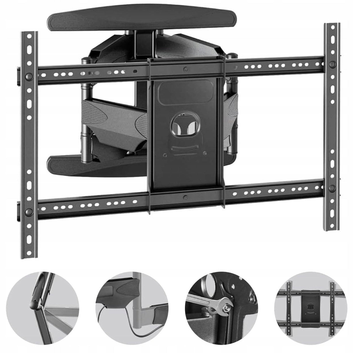 STRONG MOUNT TV HANGER SWIVEL WALL 37"-85" UNIVERSAL Manufacturer code WIESZAK DO TV Z SYSTEMEM PROWADZENIA KABLI