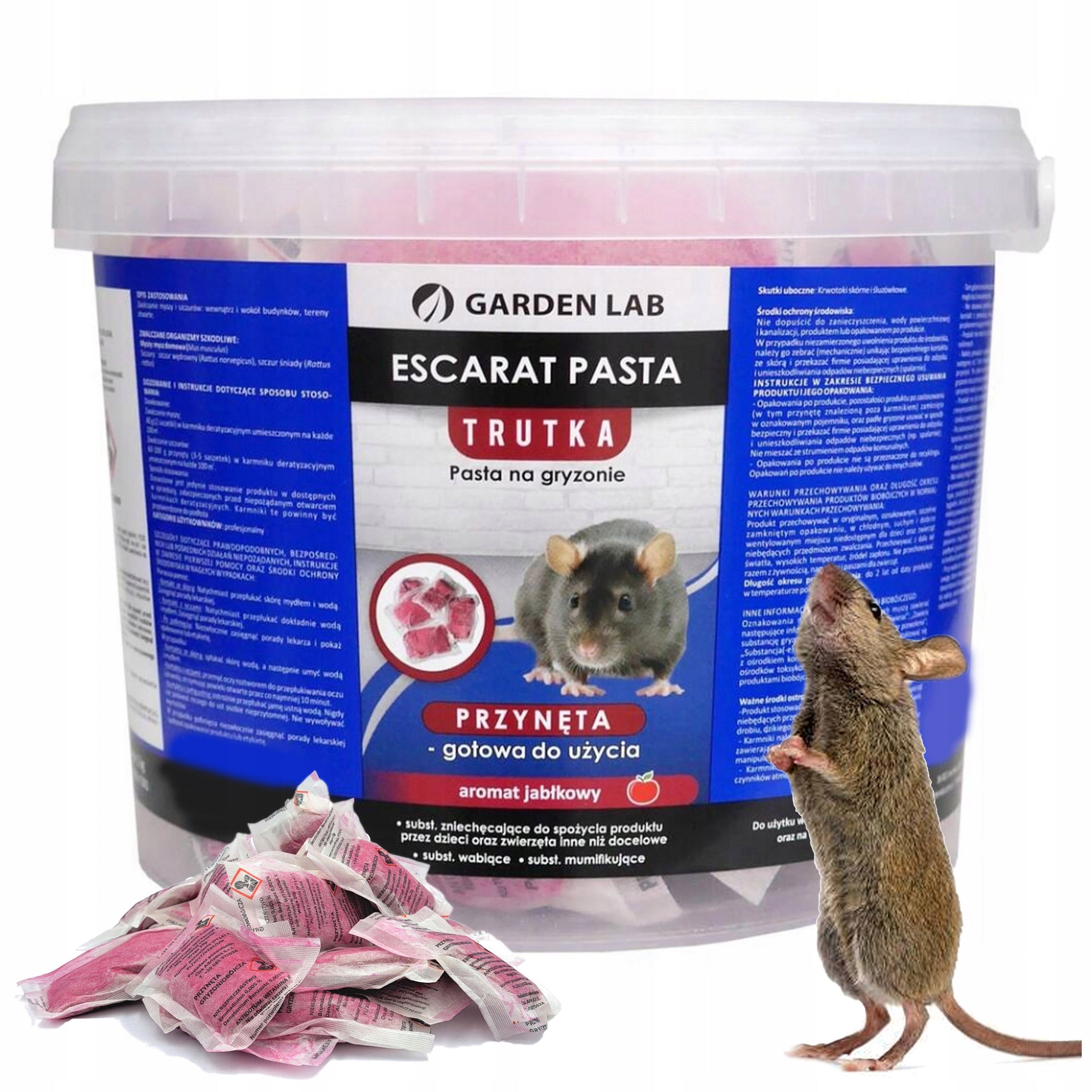 STRONG PASTE ESCARAT POISON BROMADIOLONE ON MICE RODENT RATS 1 KG Packaging status original