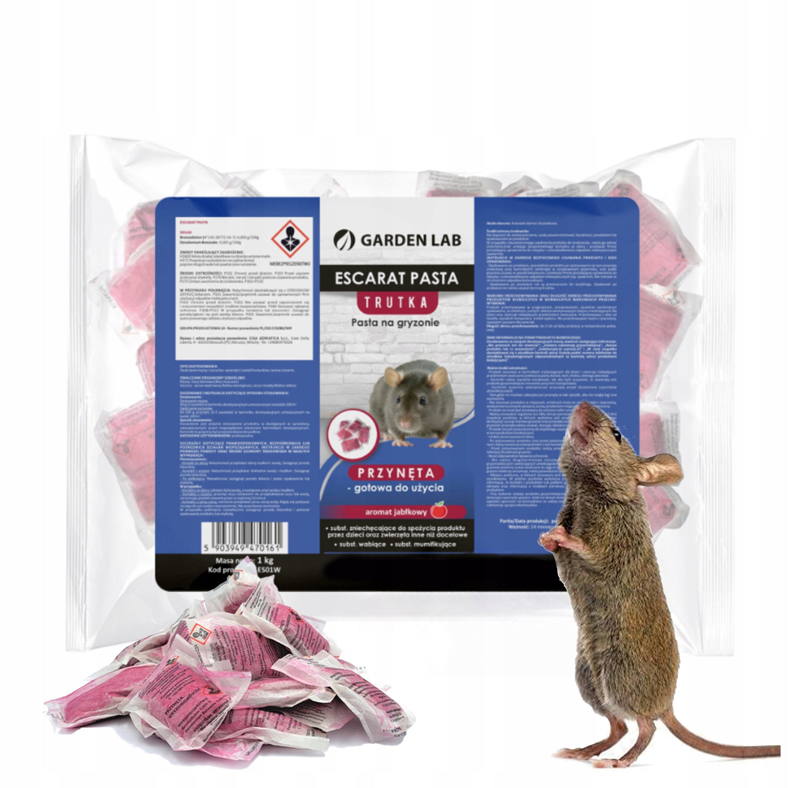 STRONG PASTE POISON FOR MICE RATS RODENTS BAG STRONG POISON 1 KG