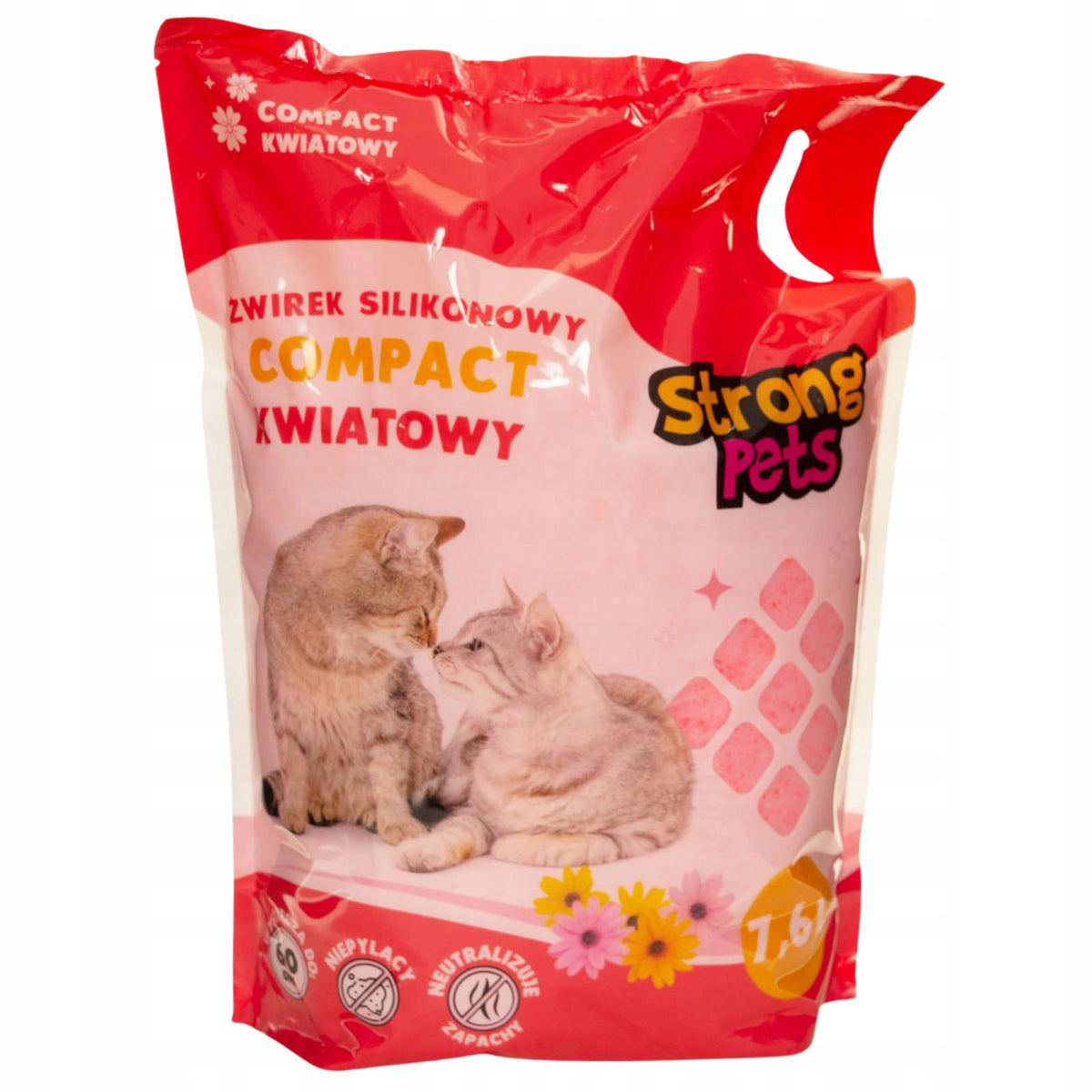 STRONG PETS SILICONE CAT LITTER COMPACT FLORAL 2 x 7,6L Manufacturer code SP 1051