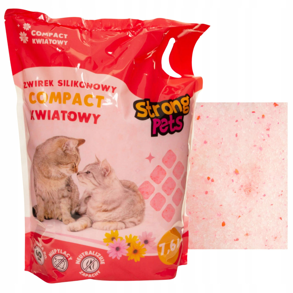 STRONG PETS SILICONE CAT LITTER COMPACT FLORAL 2 x 7,6L