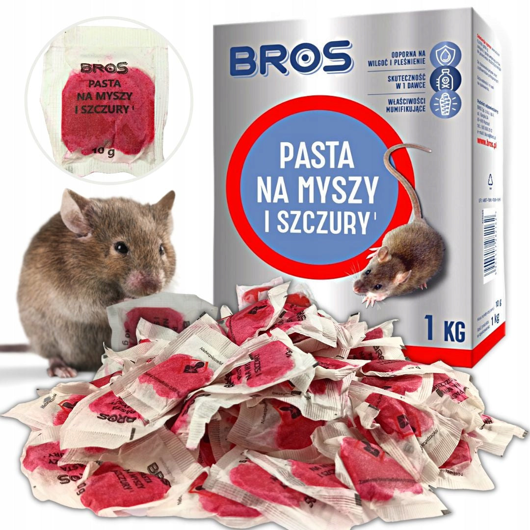 STRONG POISON MOUSE RAT PASTE BROS 1 kg Brand Bros