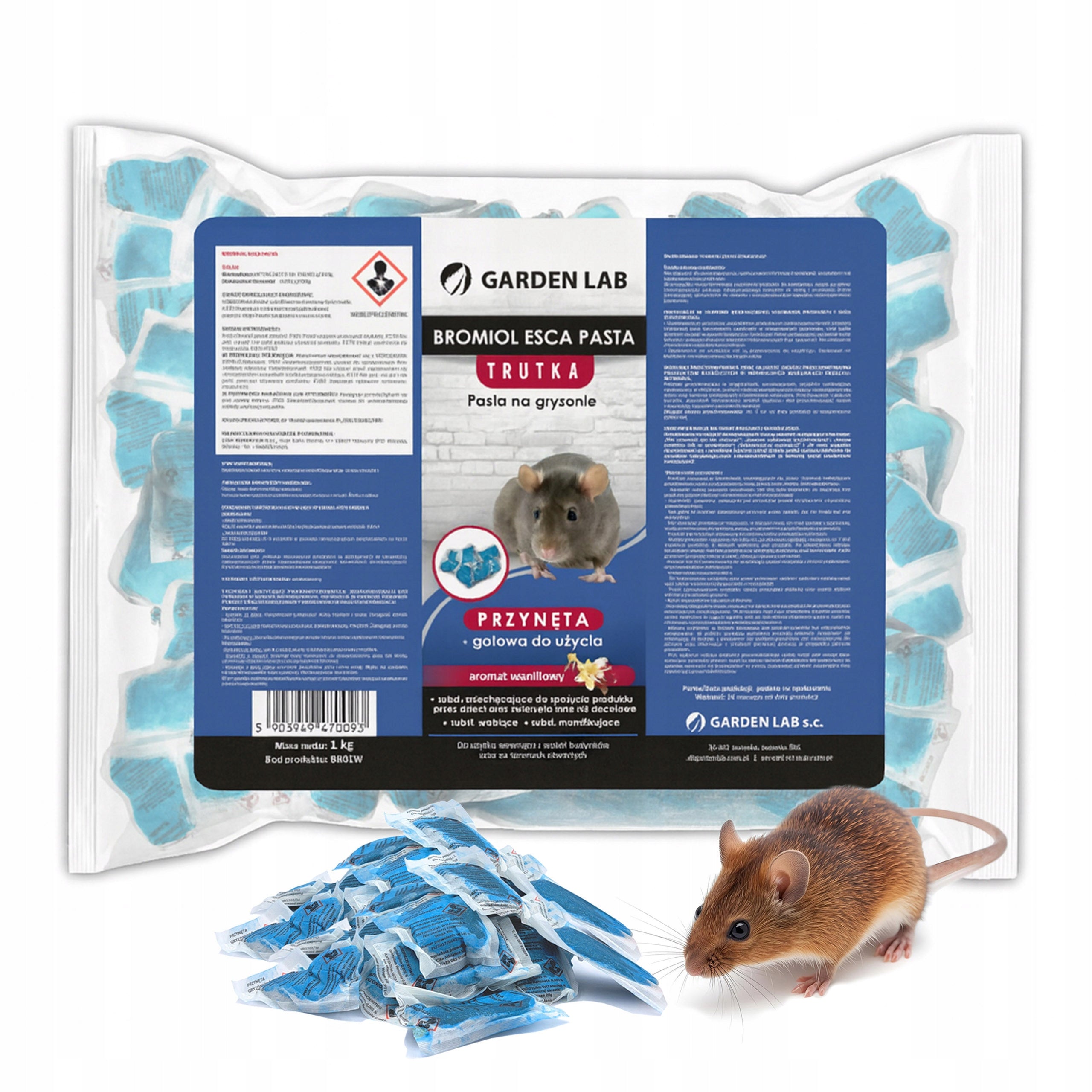 STRONG POISON PASTE FOR RATS MICE BROMADIOLONE 1 KG Packaging status original
