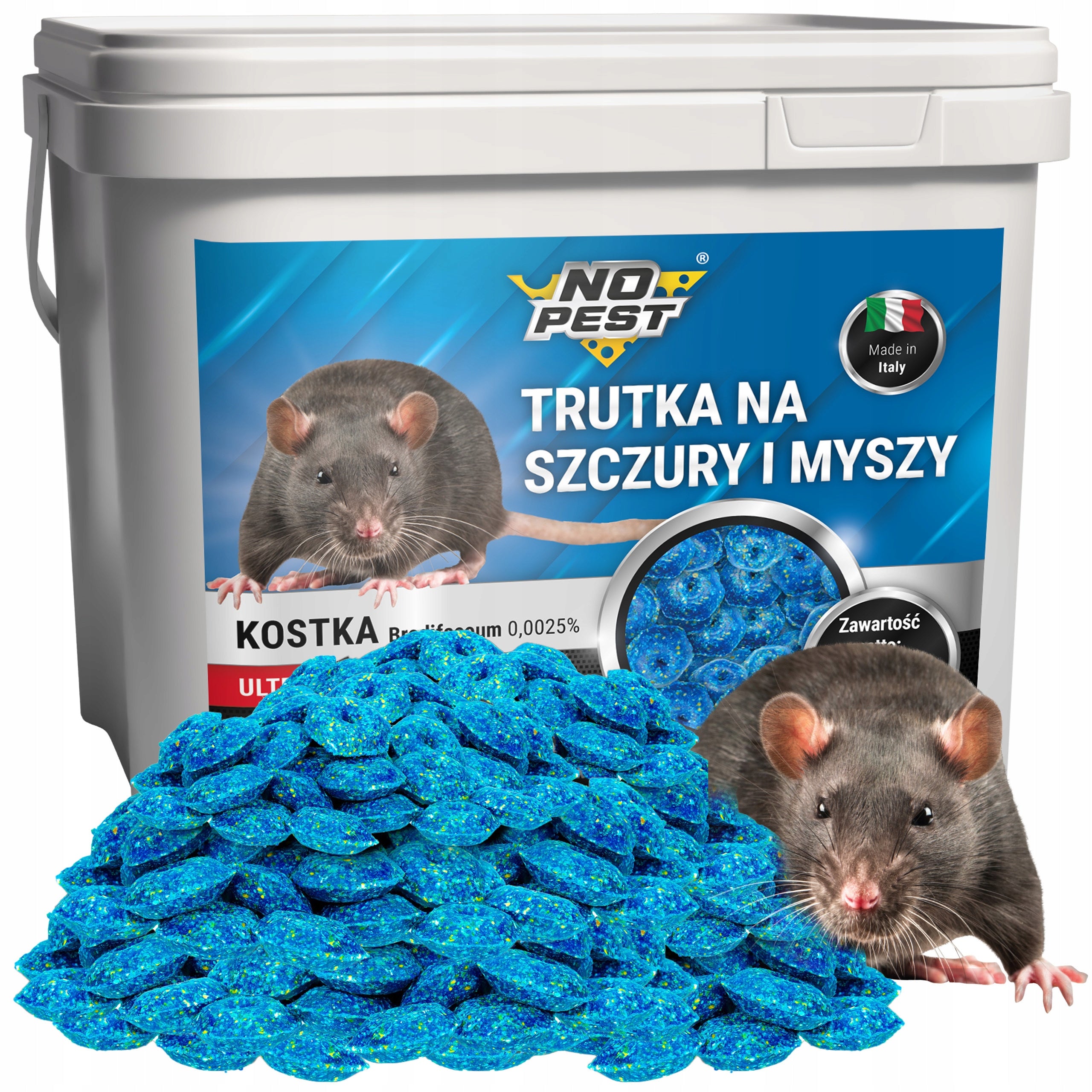 STRONG POISON REMEDY FOR RAT MICE RODENTS CUBE BLUE NO PEST 3KG