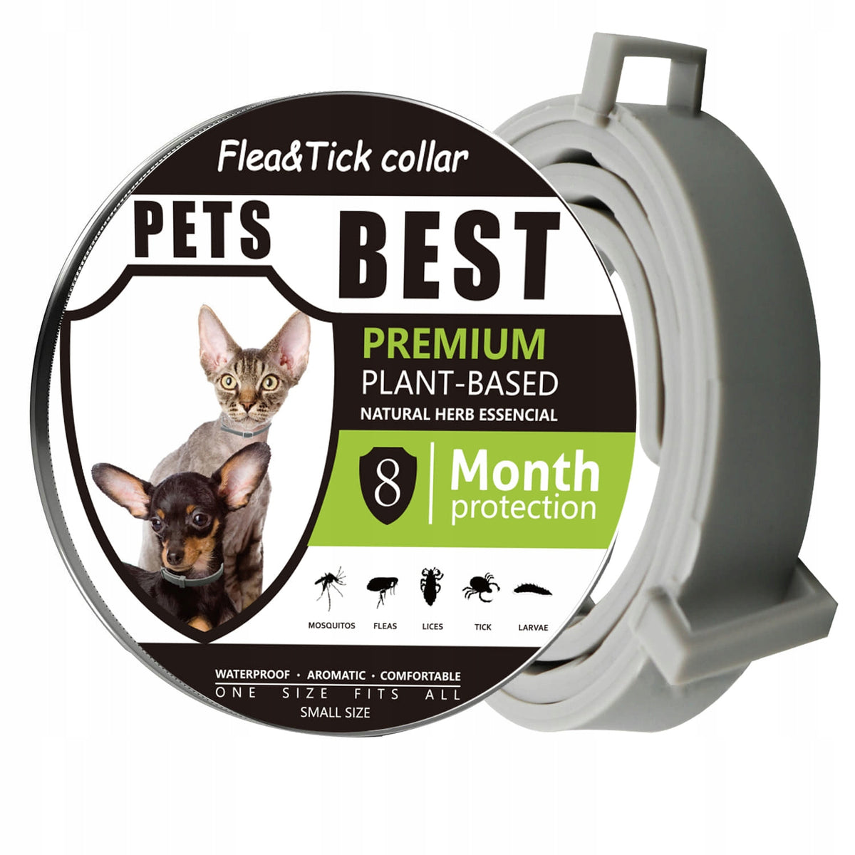 STRONG PREMIUM 2IN1 DOG CAT COLLAR FOR TICK FLEAS 8 MONTHS