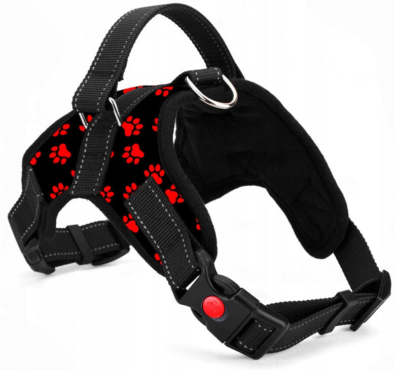 STRONG PRESSURE-FREE DOG HARNESS ADJUSTABLE COMFORTABLE LIGHT PAWS M 56-68