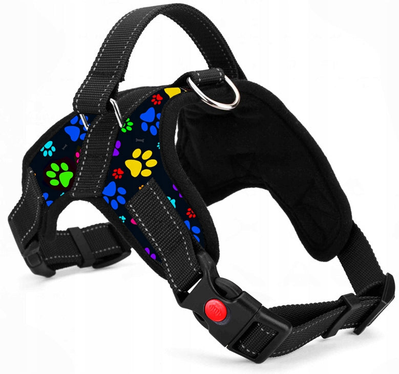 STRONG PRESSURE-FREE DOG HARNESS ADJUSTABLE COMFORTABLE LIGHTWEIGHT M 56-68