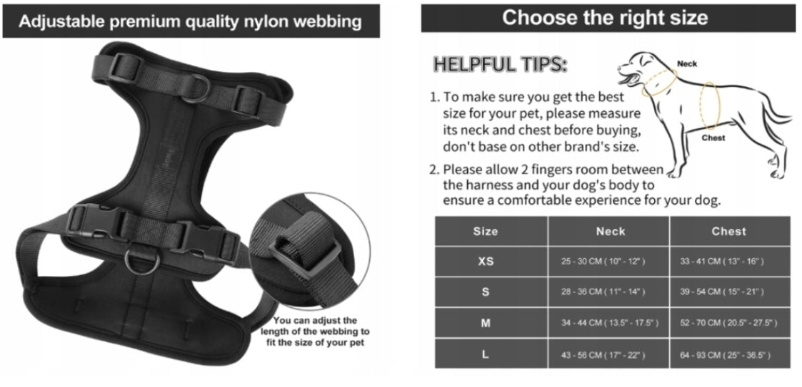 STRONG PRESSURE-FREE HARNESS FOR DOG WISEDOG ROZ. S Brand no brand