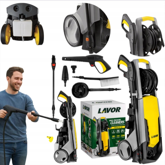 STRONG PRESSURE WASHER LAVOR PREDATOR 180 BAR 2500W ALUMINIUM PUMP STRONG