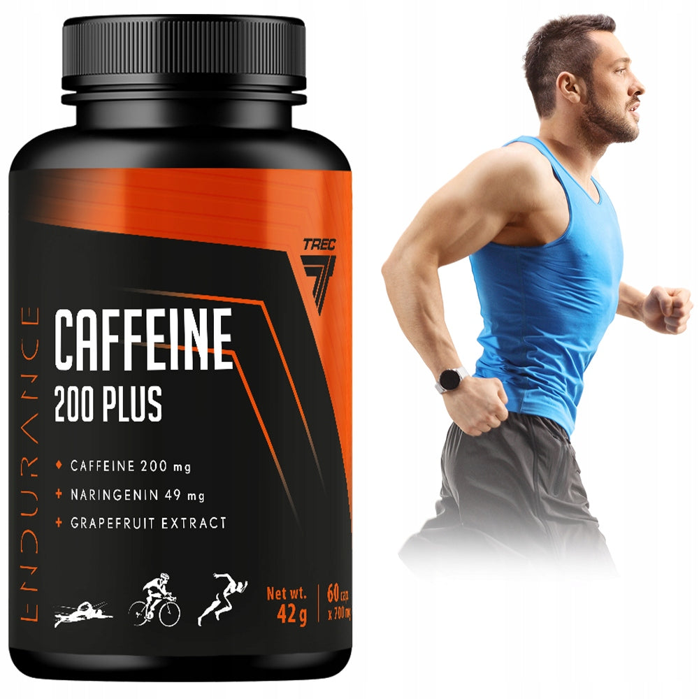 STRONG PURE CAFFEINE Trec Endurance Caffeine 200 Plus 60 kaps ENERGY POWER