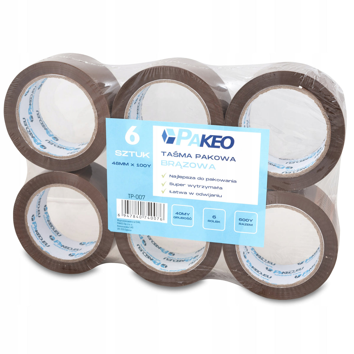 STRONG Packing Tape PAKEO Brown CARTON 36pcs 48/100y Packing Tape Packaging status original