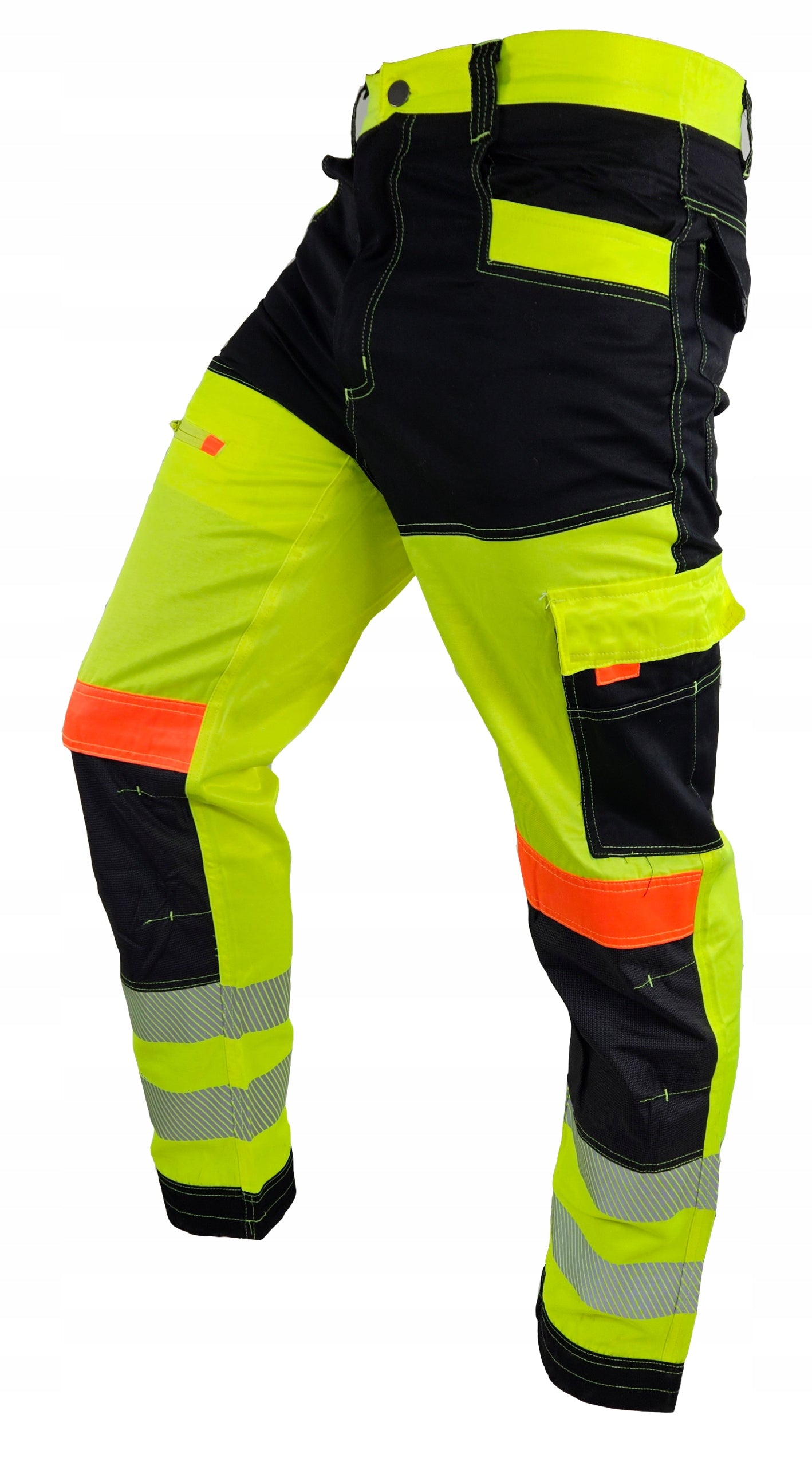 STRONG Protective Work Belt Pants REINFORCED HI-VIS Cotton REFLECTORS Manufacturer code Spodnie LMR HV KING BHP