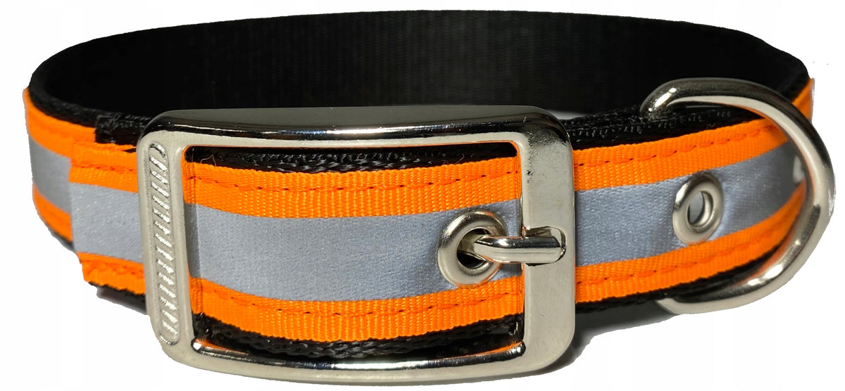 STRONG REFLECTIVE DOG COLLAR 30-40 CM / 25 MM