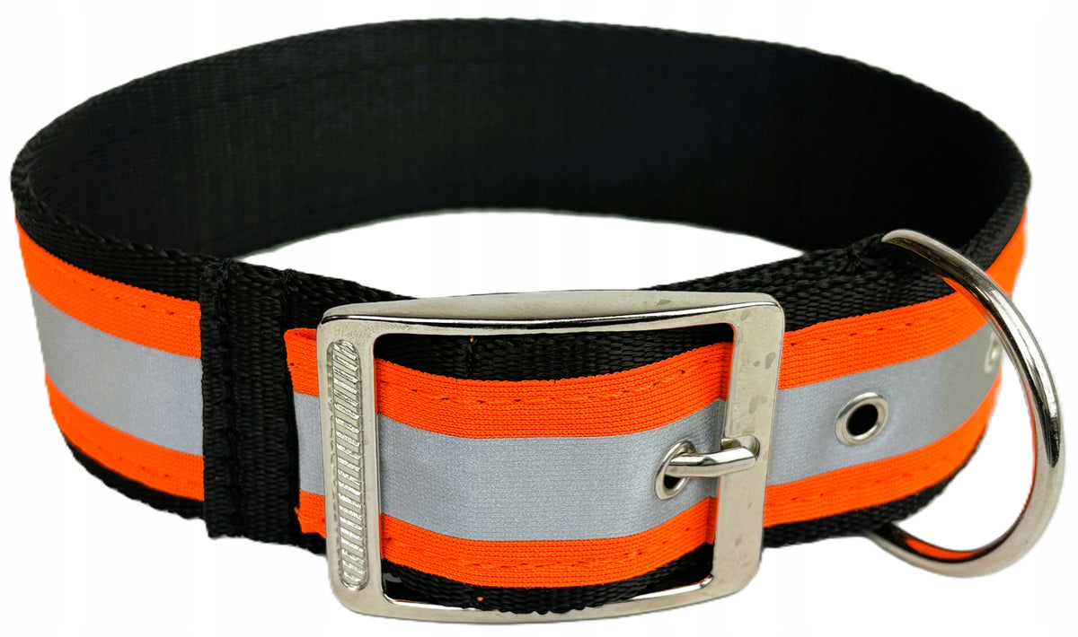 STRONG REFLECTIVE DOG COLLAR 45-55 CM / 40 MM