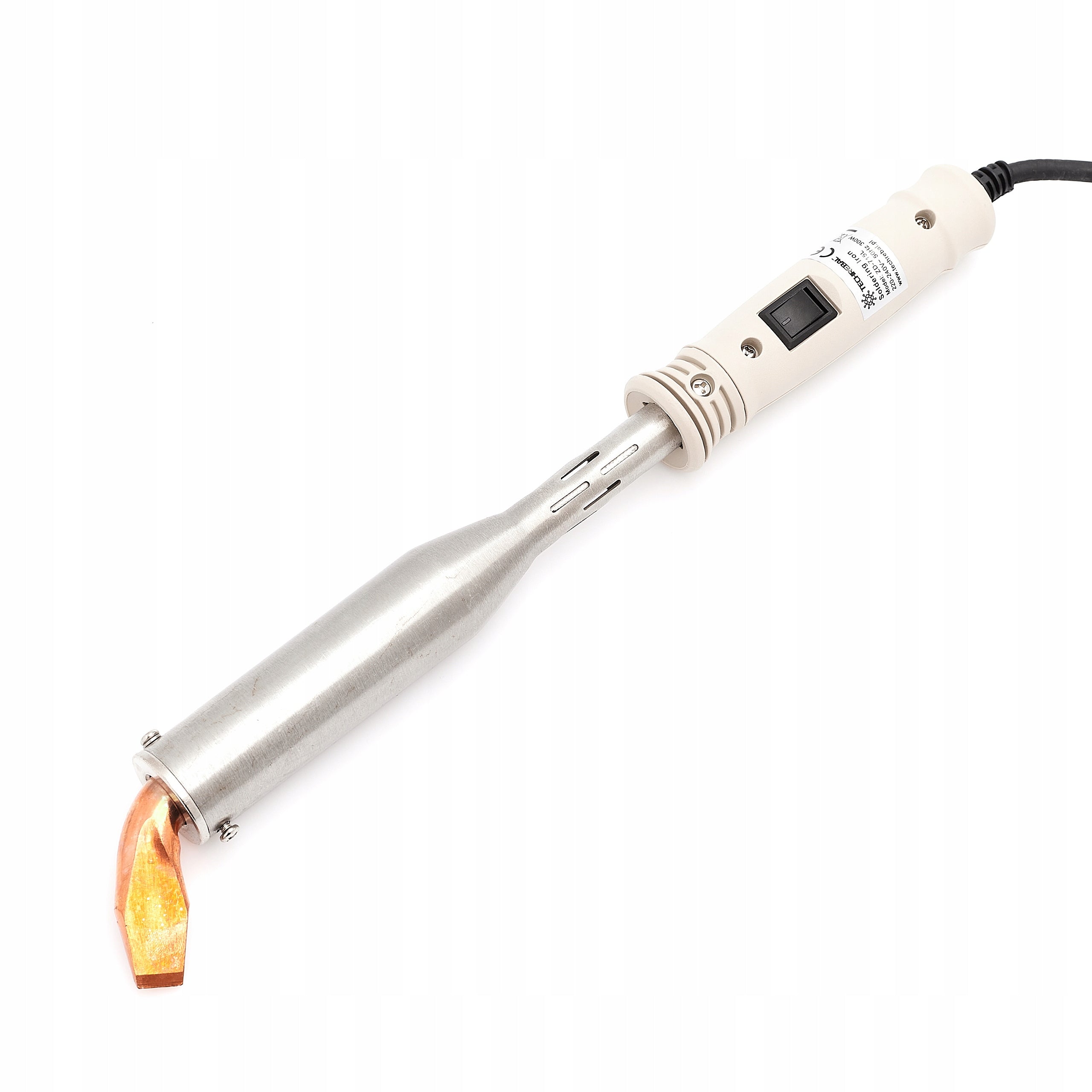 STRONG RESISTANCE HEATER SOLDERING IRON 300W FOR GUTTER SHEETS FLASK TIP BENT Packaging status original