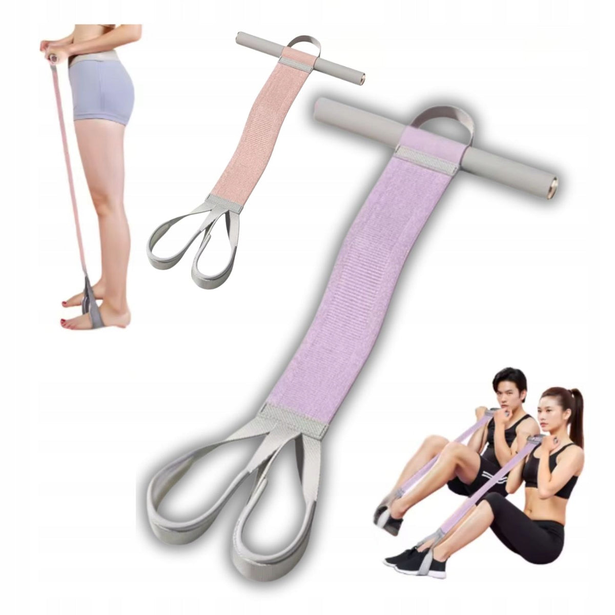 STRONG RESISTANCE RUBBER FOR EXERCISE WITH LEG HOLDERS FOR FULL BODY EXERCISES