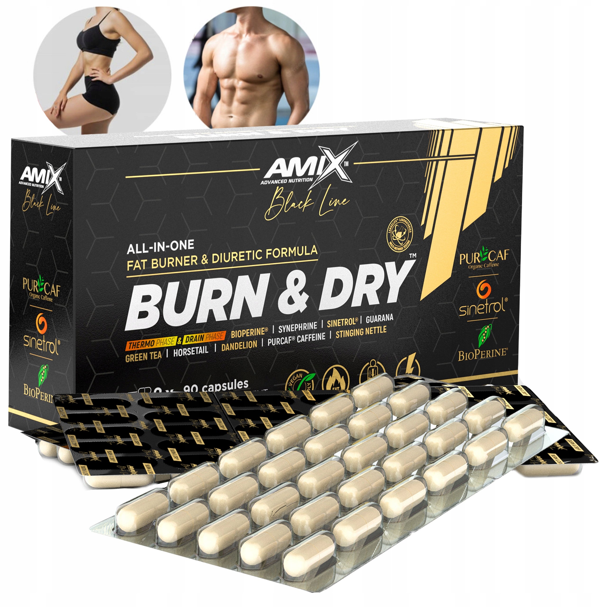 STRONG SLIMMING TABLETS - Lose weight in 40 days! Fat Burner Amix Burn Dry