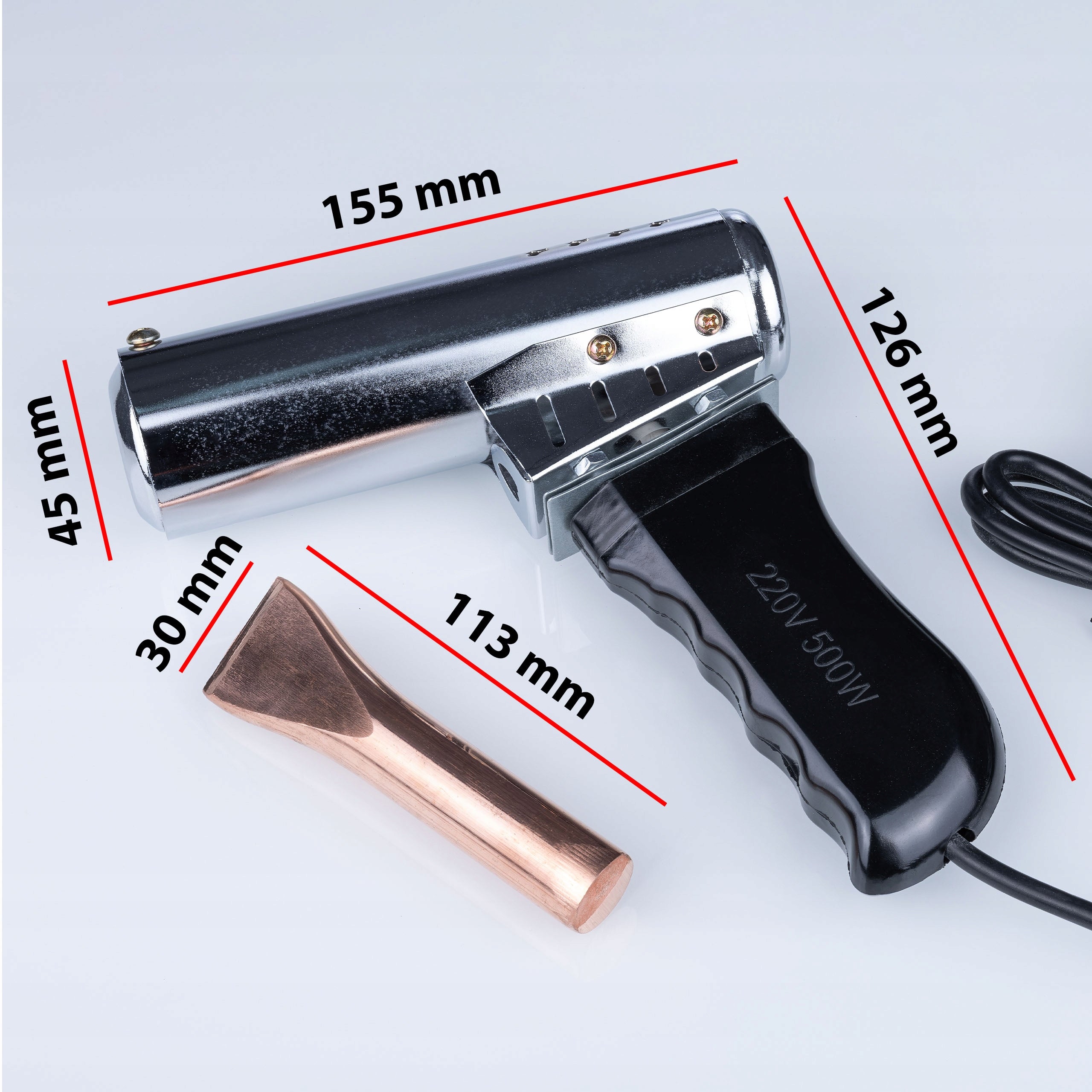 STRONG SOLID RESISTANCE FLASK HEATER SOLDERING IRON 500W COPPER TIP Maximum operating temperature 200°C
