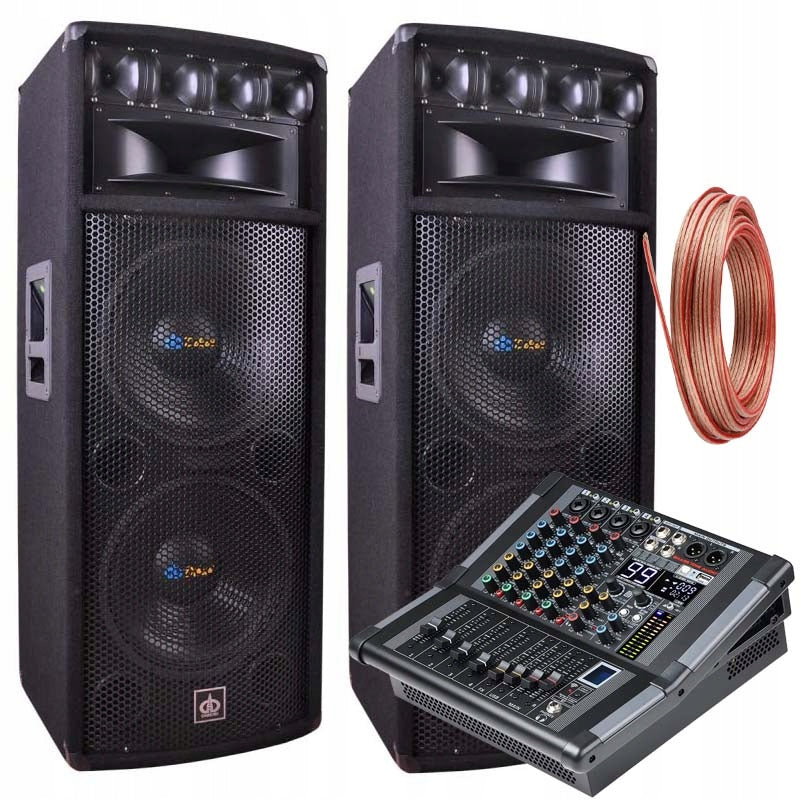 STRONG SOLID STAGE SPEAKERS 1600W POWERMIXER BLUETOOTH SOUND SYSTEM