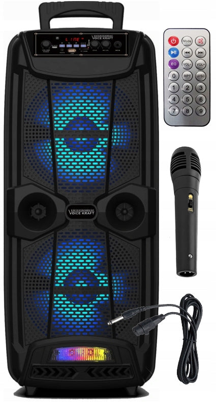 STRONG SPEAKER COLUMN 600W PORTABLE BLUETOOTH USB SD + MICROPHONE
