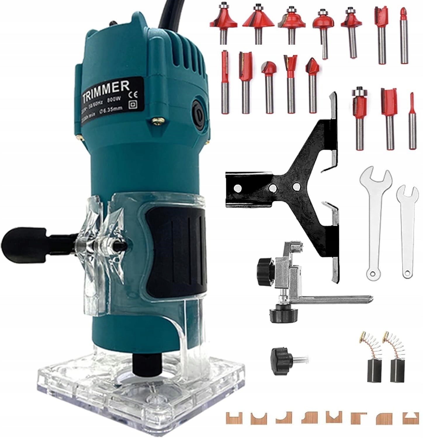 STRONG SPINDLE MILLING MACHINE FOR WOOD 30000RPM 800W + 15PCS CUTTERS