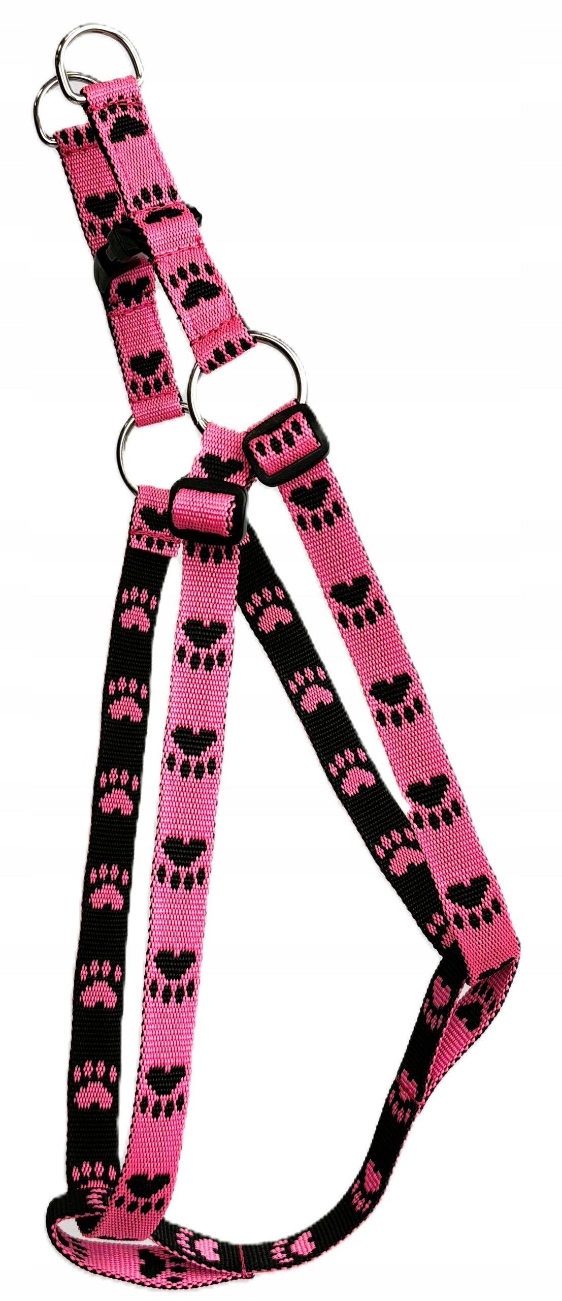STRONG STEP-IN DOG HARNESS SIZE M PAW TAPE PINK-BLACK EAN (GTIN) 5906492826638