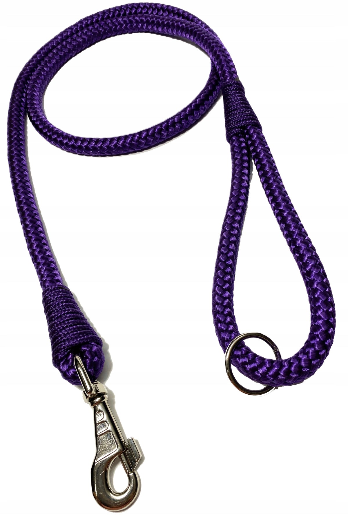 STRONG STRAIGHT LEASH FOR DOG 150 CM/ ø 14 ROPE WITH CIRCLE PURPLE