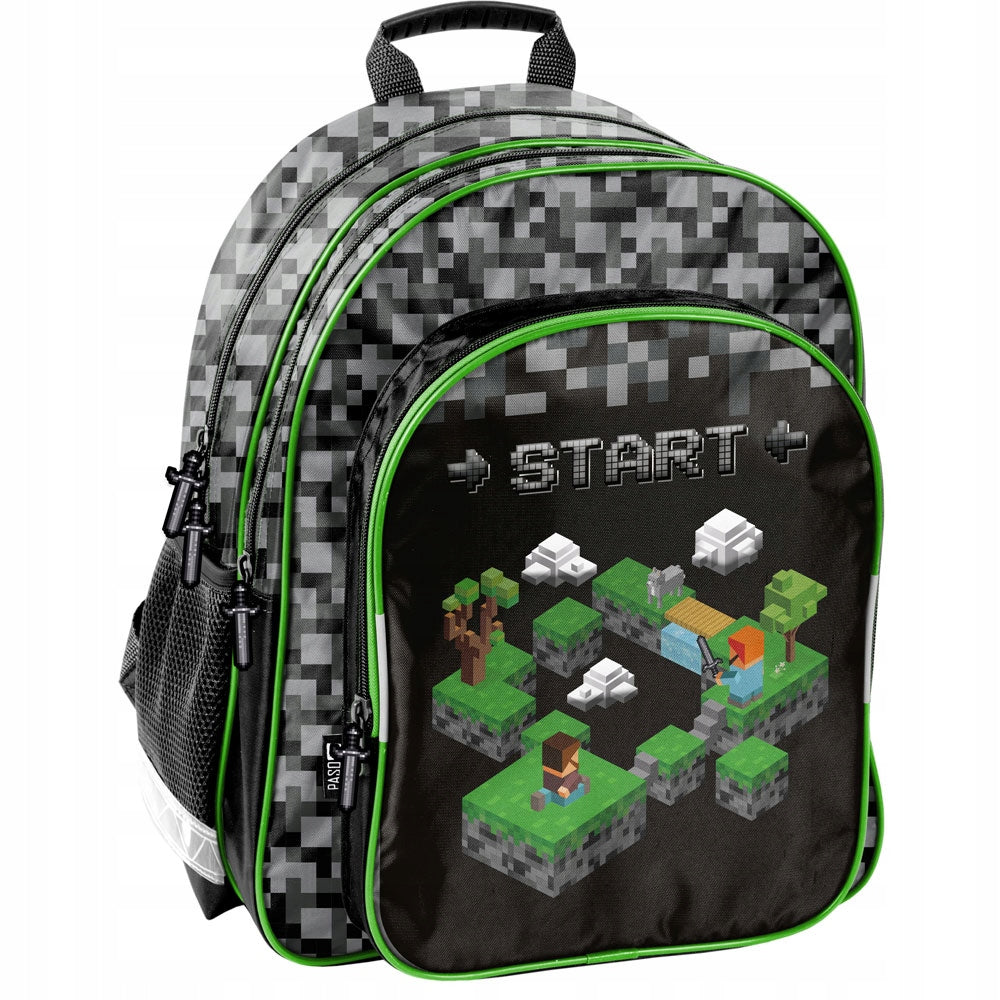 STRONG School Backpack Satchel Spacious Paso Start Game Minecraft For Player Manufacturer code PP24ST-090