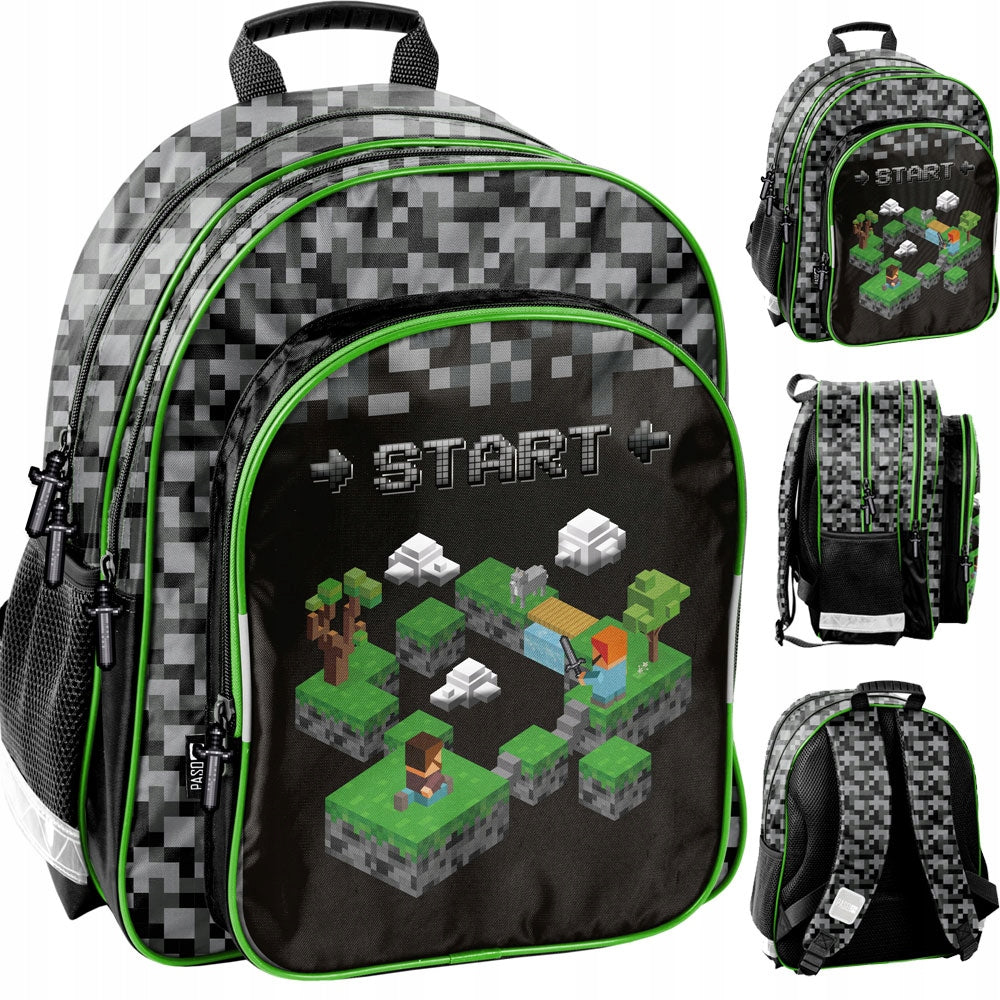 STRONG School Backpack Satchel Spacious Paso Start Game Minecraft For Player