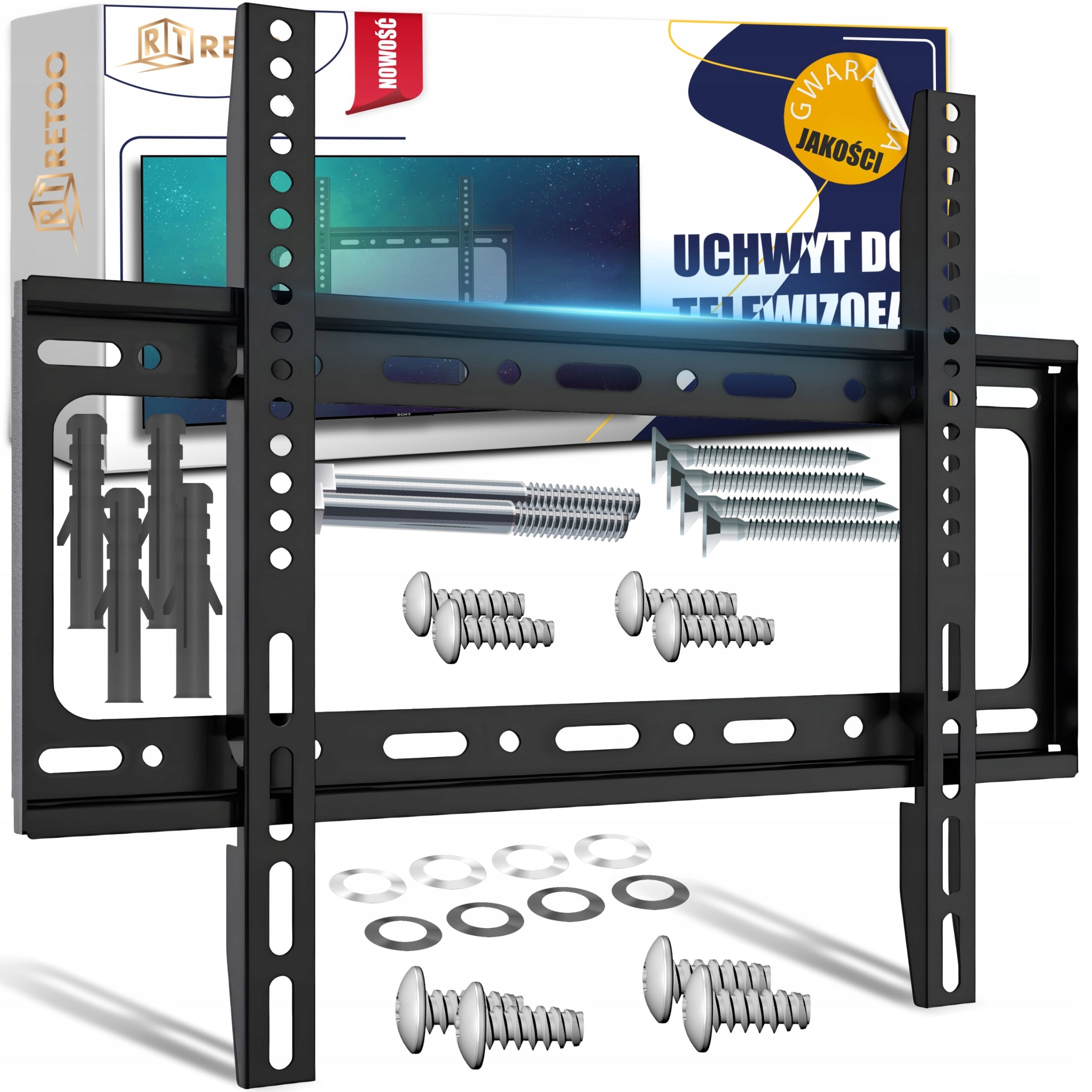 STRONG TV MOUNT FLAT SCREEN TV HANGER ADJUSTABLE 40-80 INCH WALL MOUNT