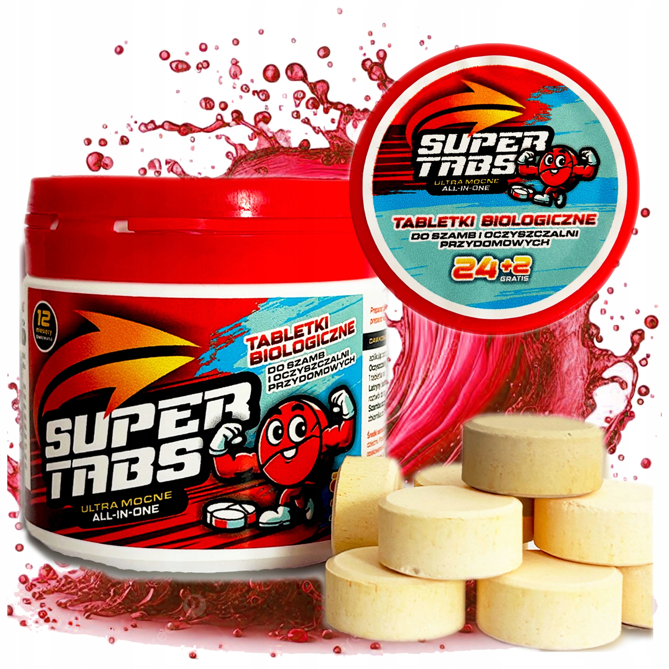 STRONG Tablets for septic tank treatment plants for the Year Bacteria remove odor 26 PCS.