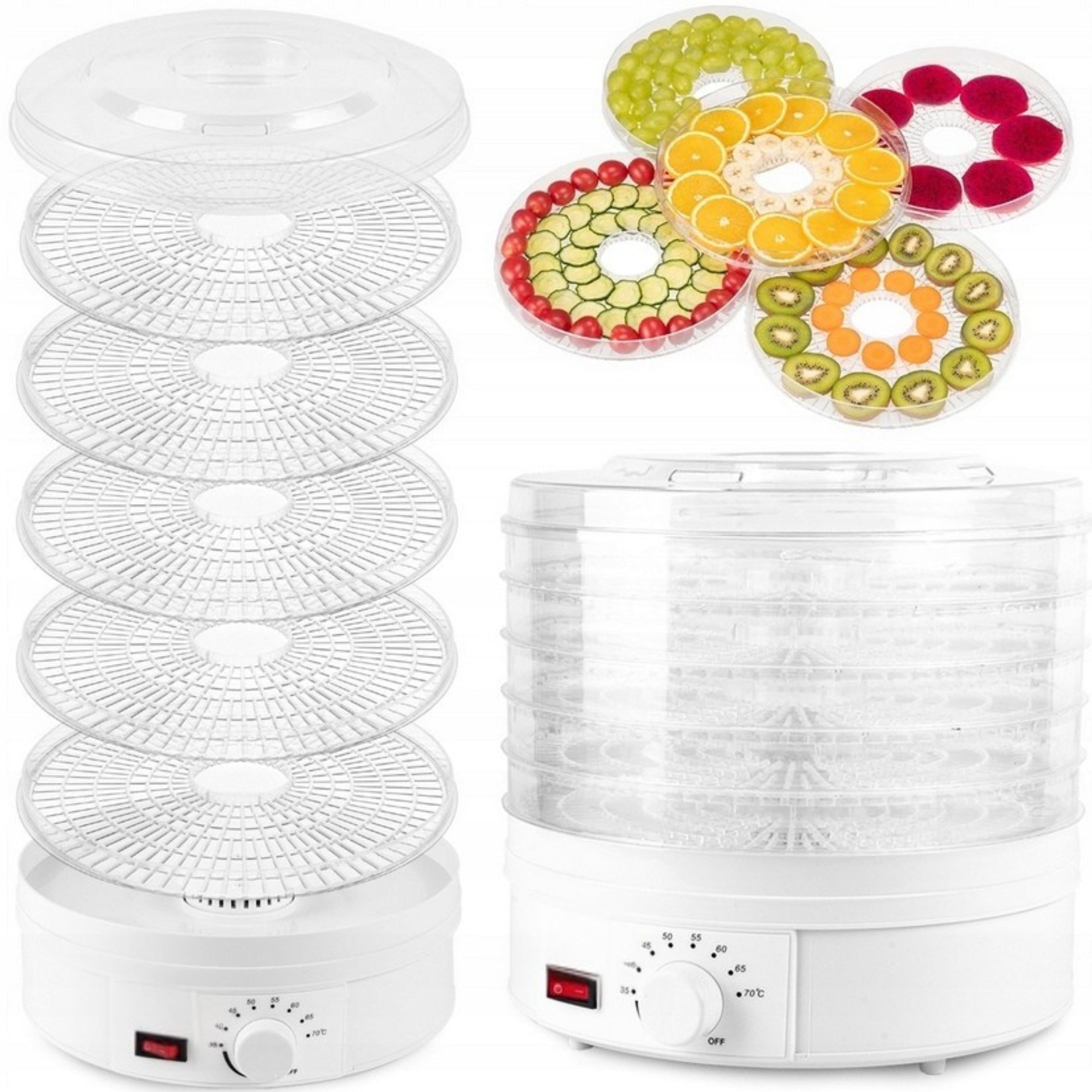 STRONG VEGETABLE FRUIT MUSHROOM HERB DRYER 500W | 5 LEVELS EAN (GTIN) 5906700331718