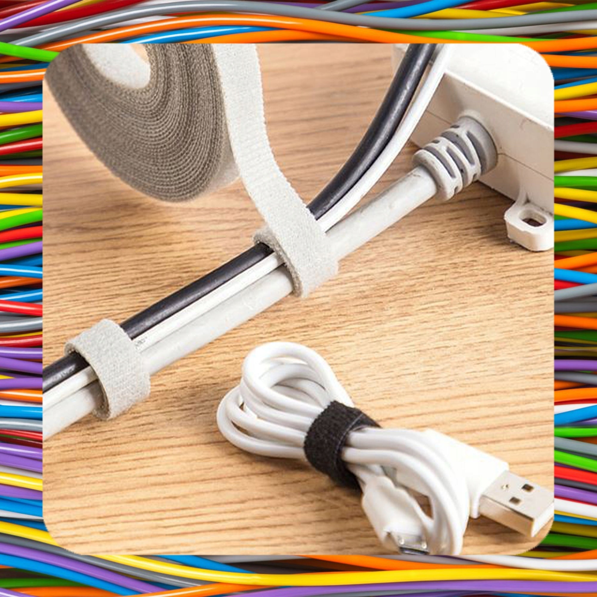 STRONG VELCRO TAPE CABLE ORGANIZER 5m PRACTICAL LONG VELCRO Manufacturer code 006712