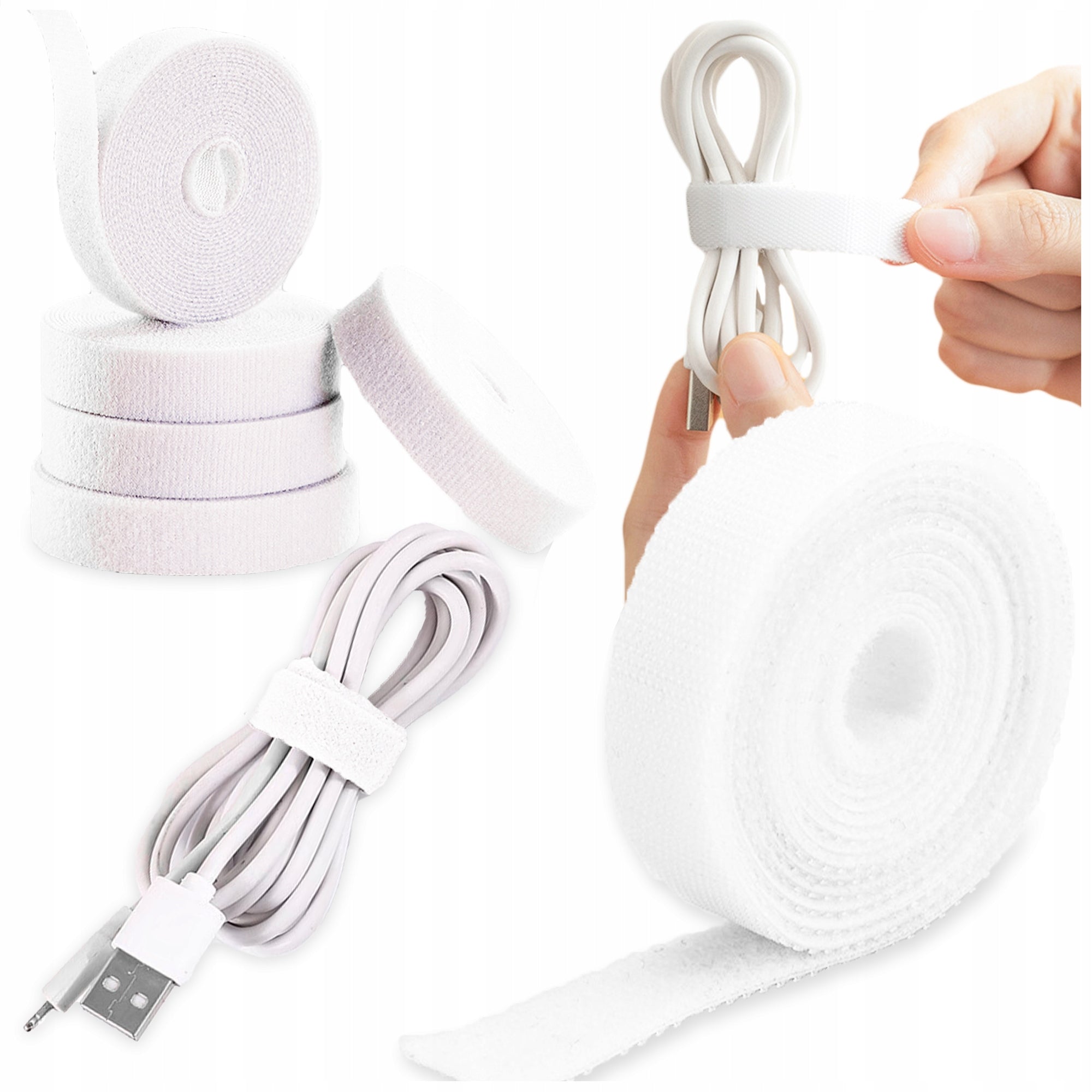 STRONG VELCRO TAPE CABLE ORGANIZER 5m PRACTICAL LONG VELCRO