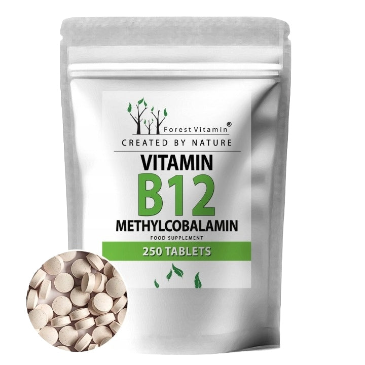 STRONG VITAMIN B12 METHYLCOBALAMIN 250 TABLETS HIGH BIOAVAILABILITY