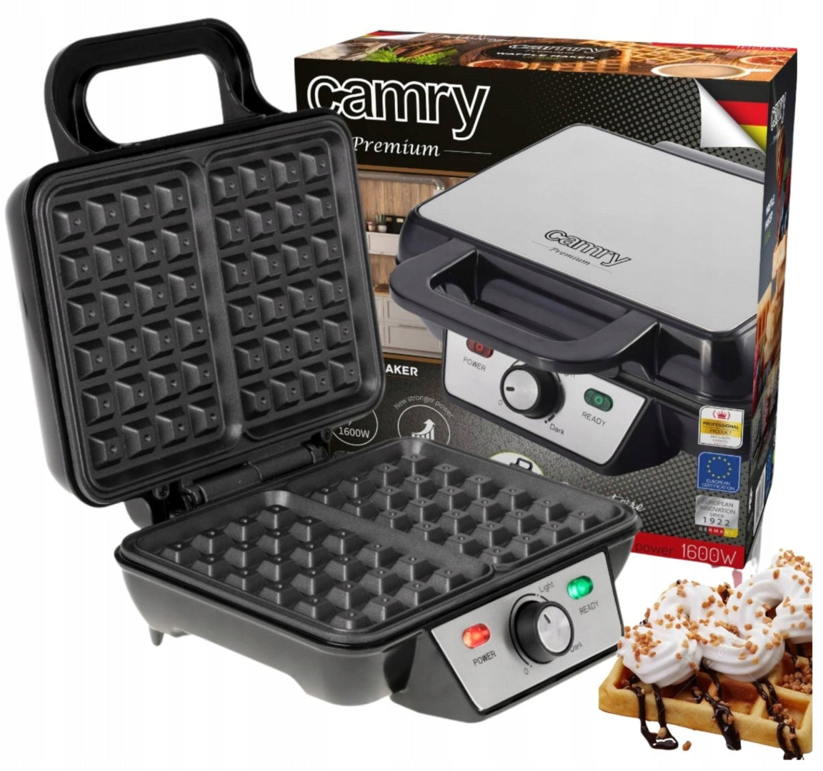 STRONG WAFFLE MAKER XXL 2 LARGE CRISPY WAFFLES 1600W