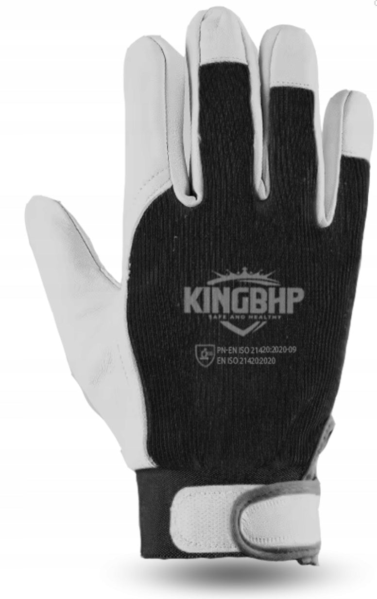 STRONG Work Gloves Leather GLOVES GOAT GRAIN LEATHER + VELCRO Packaging status original