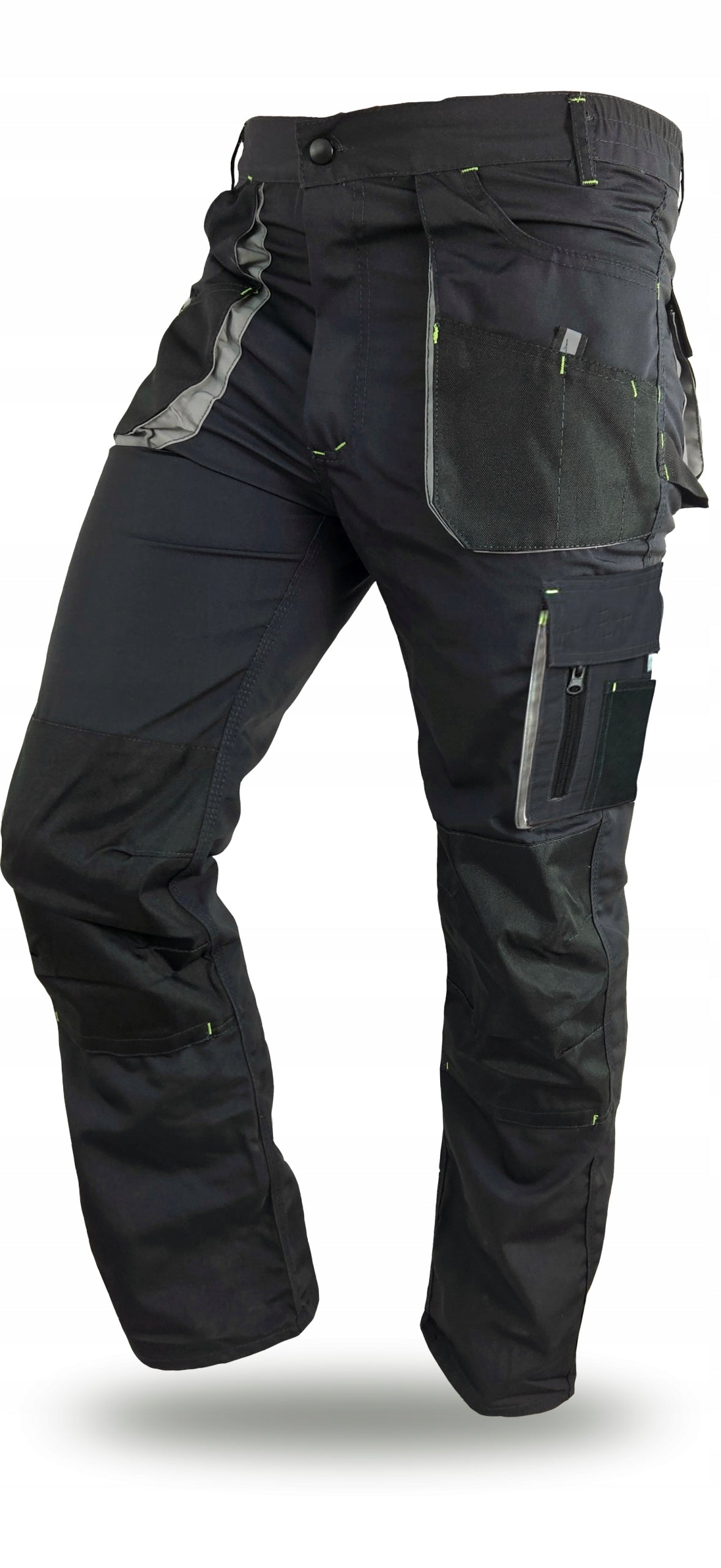 STRONG Work Pants Men's BASIC ECO REINFORCED Protective Health and Safety OXFORD 600 Manufacturer code BASIC-FE Gray