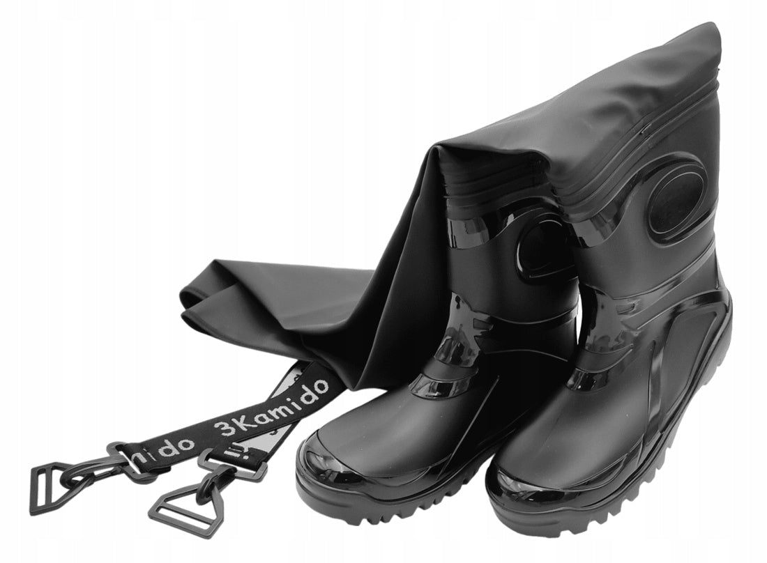 STRONG YOUTH FISHING WADERS BLACK PVC KAMIDEX 3KAMIDO 36 Size 36