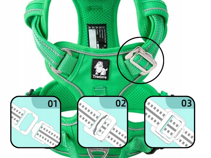 STRONG dog harness GUARD Front Line Premium TRUELOVE easy walk GREEN S Manufacturer code TLH56512