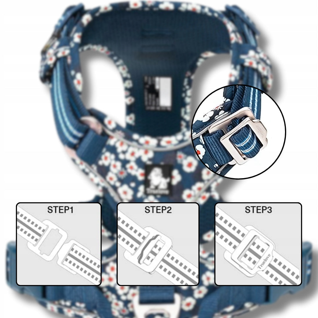 STRONG harness guard for dog pulling easy-walk TRUELOVE Blossom S dachshund Brand Truelove