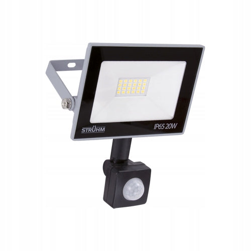 STRUHM Floodlight halogen motion sensor KROMA LED S 20W GREY CW 03705