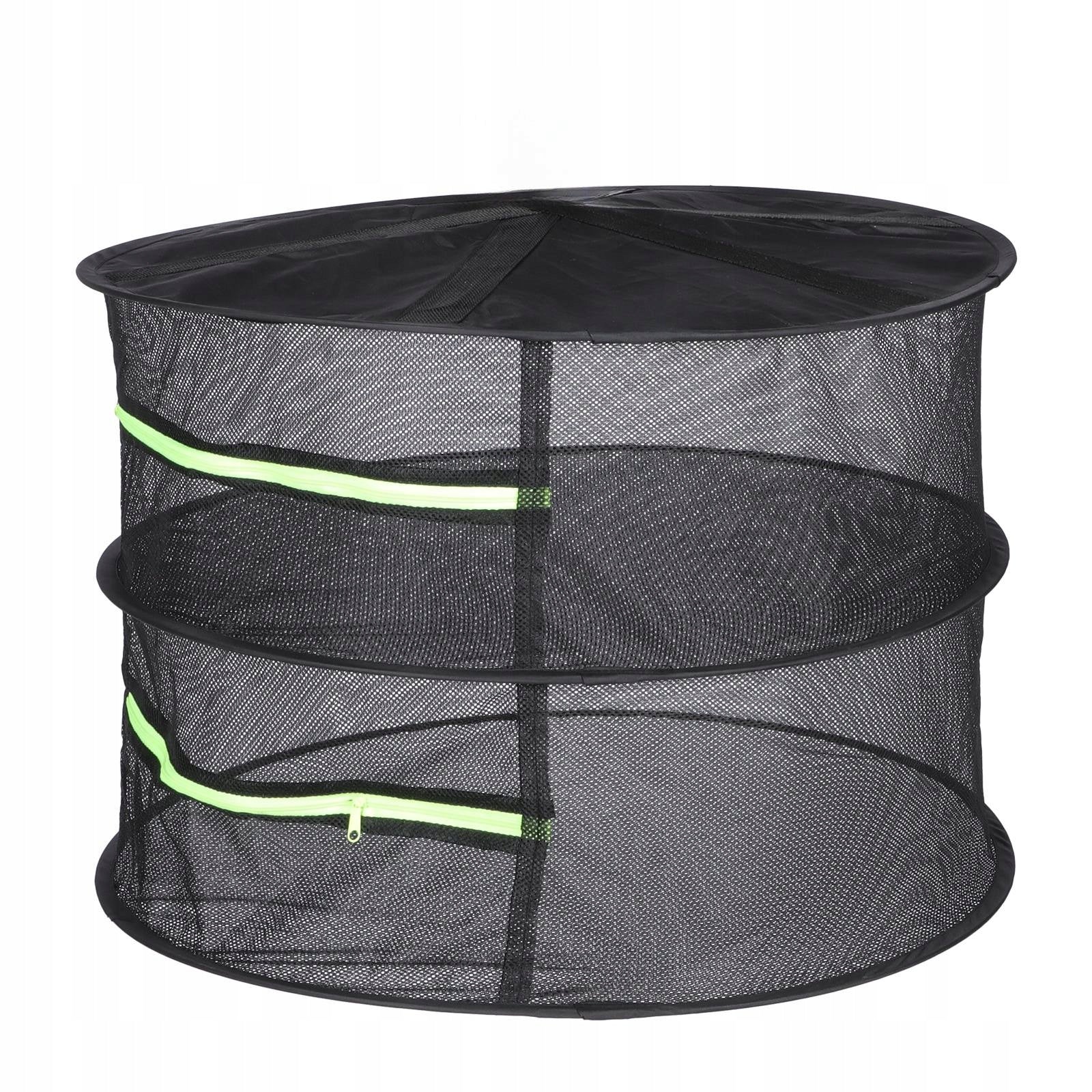 STURDY BLACK PLANT DRYING NET WITH FOLDABLE DOUBLE STORAGE RACK Unfolded width 60 cm