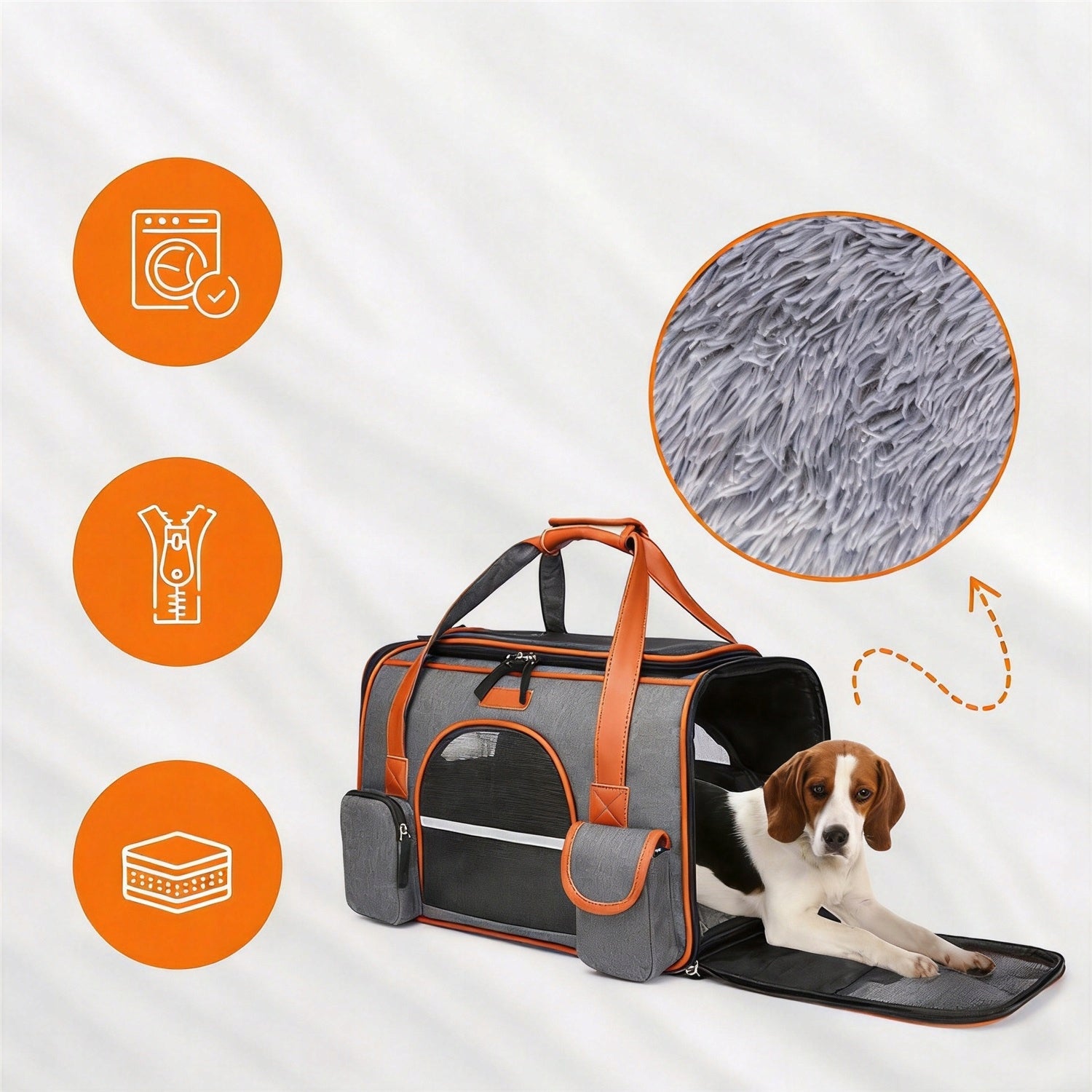 STURDY PET DOG CAT CARRIER TRAVEL BAG SOFT MAT LIGHTWEIGHT Material for embroidery